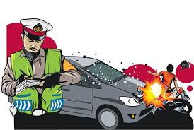 Mobil Hilang Kendali Seruduk Motor di Cibinong, Berhenti Setelah Nail Trotoar